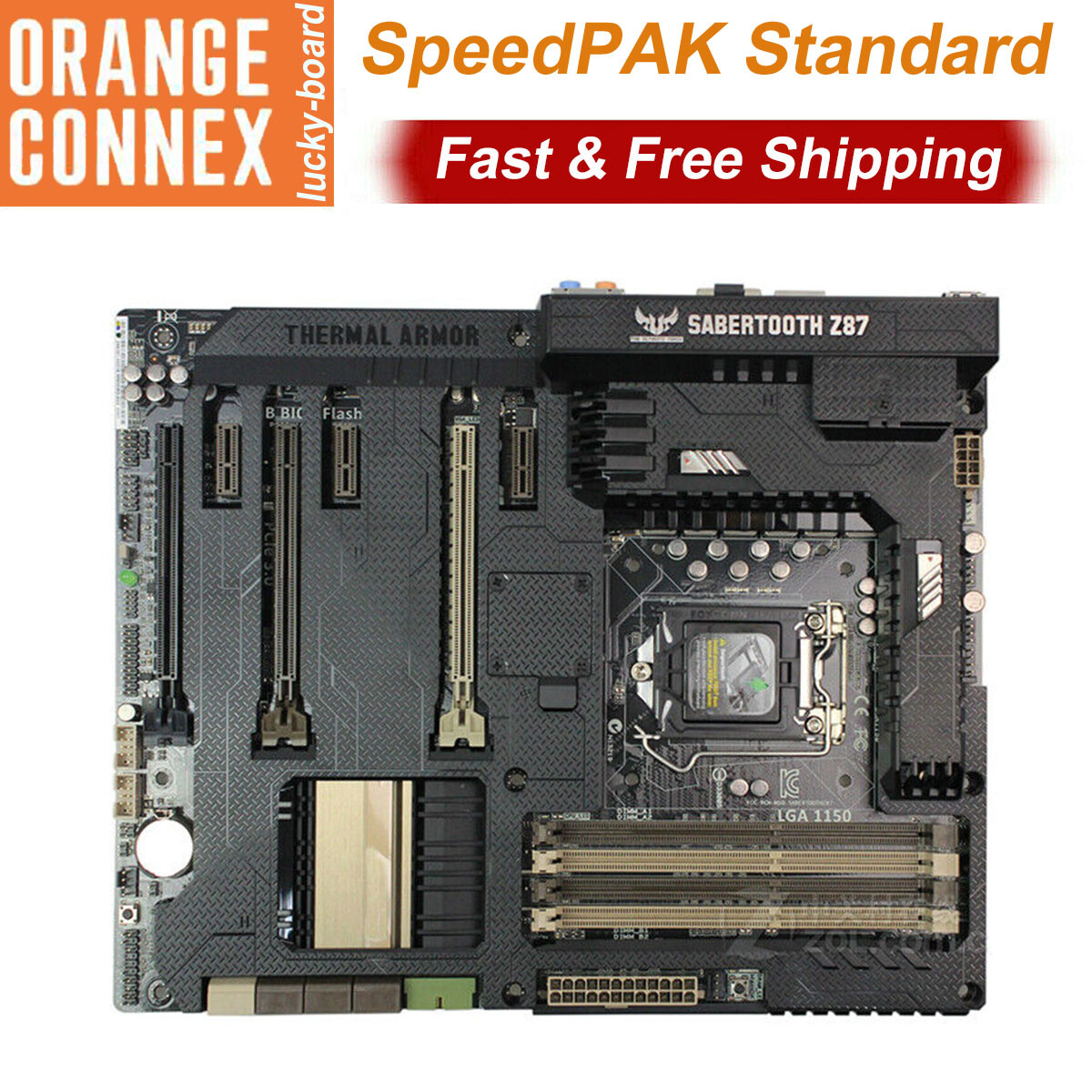 ASUS SABERTOOTH Z87 LGA1150 Intel Z87 ATX Motherboard with USB 3.0 and Overclocking Support-image