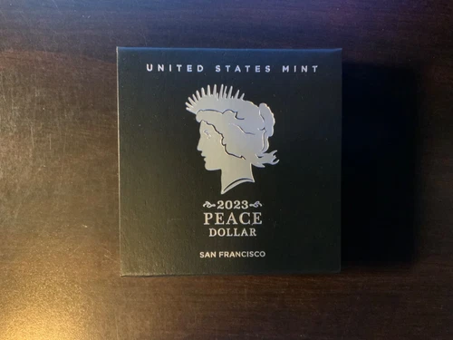 2023 S Peace Silver Dollar with Box and COA - Proof - 23XL - IN HAND