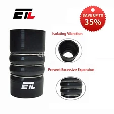 Silicone Charge Air Cooler Hump Hose Black w/Reinforce Rings ID 4.00'' X 7.00''