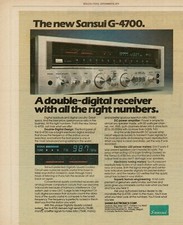 1979 SANSUI G-4700 Receiver Stereo Hi-Fi Vintage Print Ad