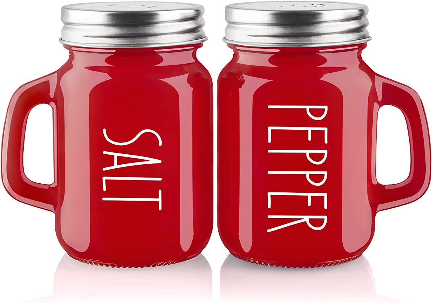 Red Salt & Pepper Shaker Set, Cute Salt and Pepper Shakers, Vintage