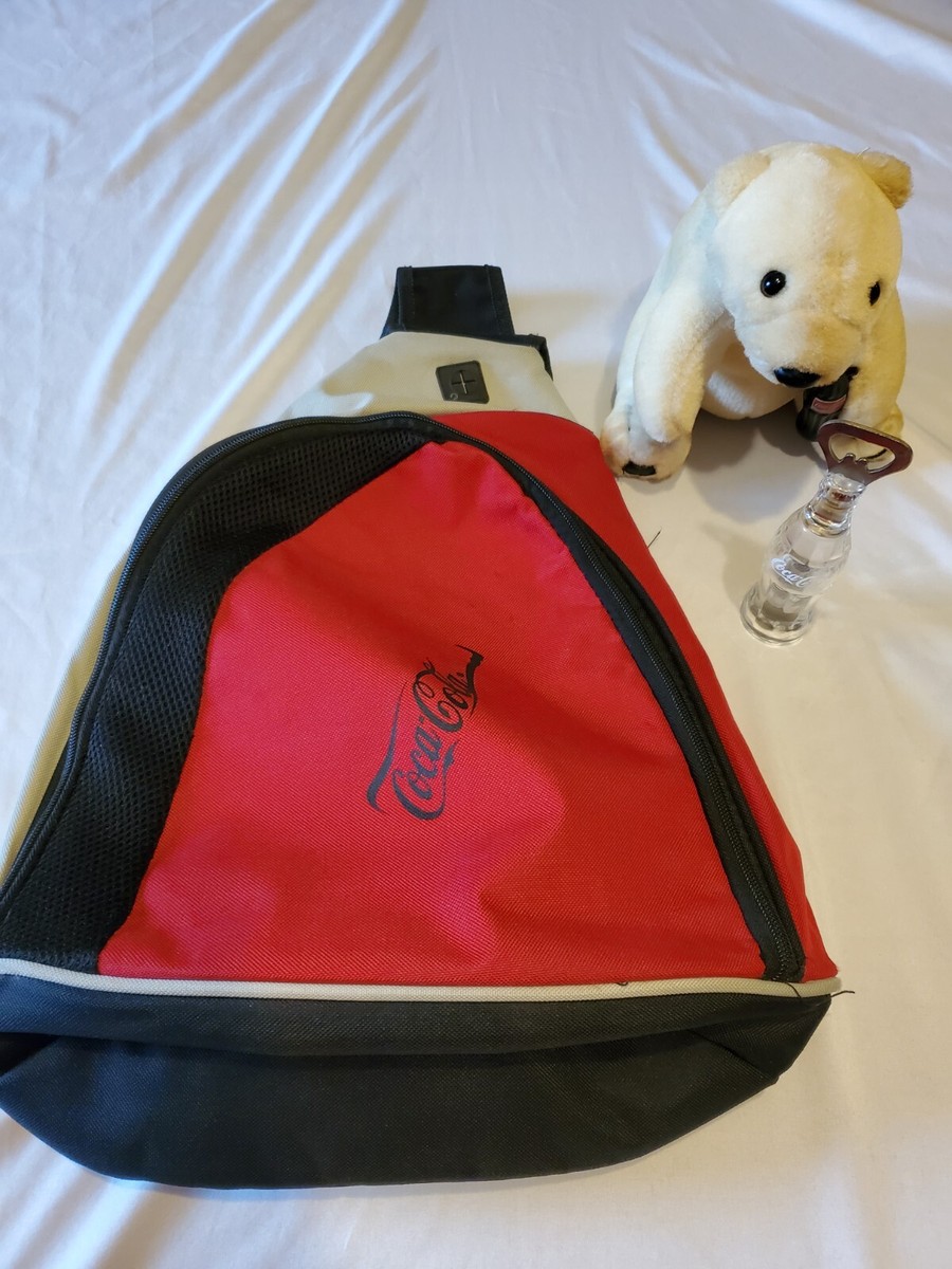 Vtg Coca-Cola Backpack Over Chest Shoulder Cross Body CD  display picture 3