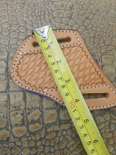 TRAPPER folding HUNTER LEATHER FOLDING POCKET KNIFE PANCAKE custom SHEATH Case X - Picture 8 of 8