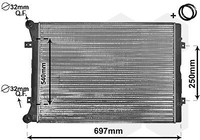 VAN Wezel Motorkuehler 58002283 VW