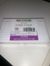 Ruled Index Cards 3 x 5 Qty: 100