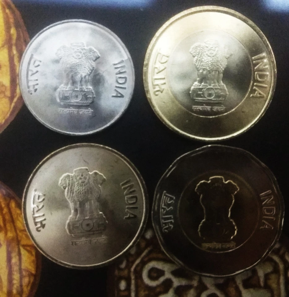India 2022 C 75th Year Of independence Unc Coins Of Rs 2, 5, 10 & 20 New Series - Image 2 of 2