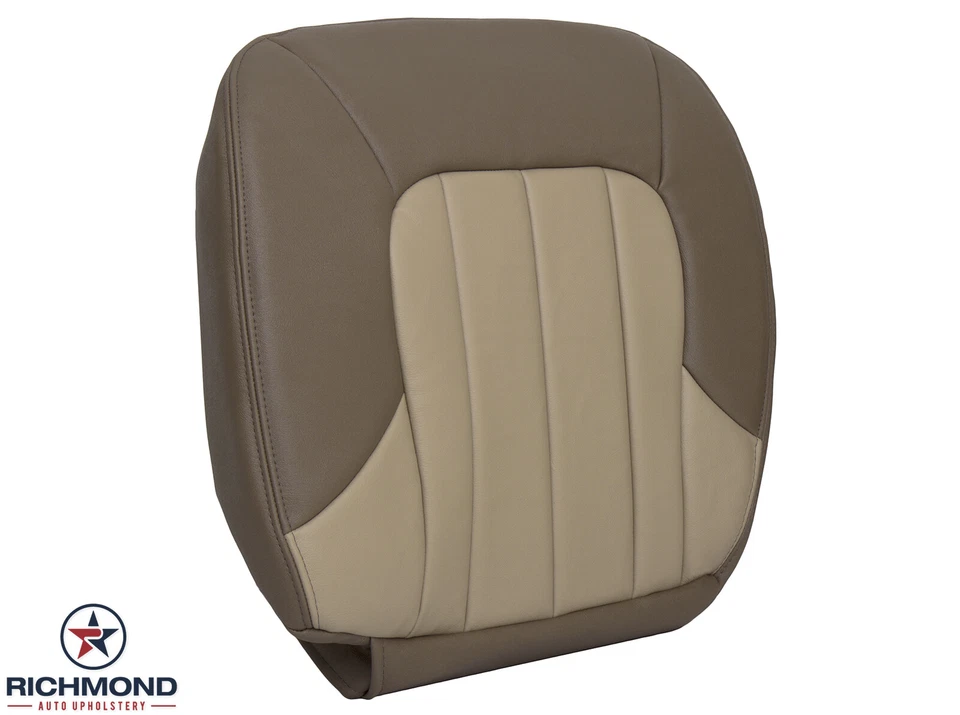 GMC Envoy XL SLT 2003 2x4 - Cubierta de asiento de cuero inferior del lado del conductor 2 tonos tostado Foto 2 de 4