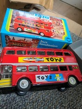 TIN LITHO FRICTION LONDON DOUBLE DECKER BUS with BOX china NIB