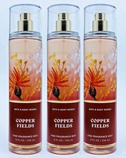 3 Bath  Body Works COPPER FIELDS Fine Fragrance Mist Body Spray 8 oz