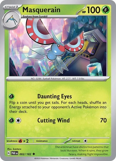 Pokemon Masquerain (2/281) Paradox Rift LP REVERSE HOLO