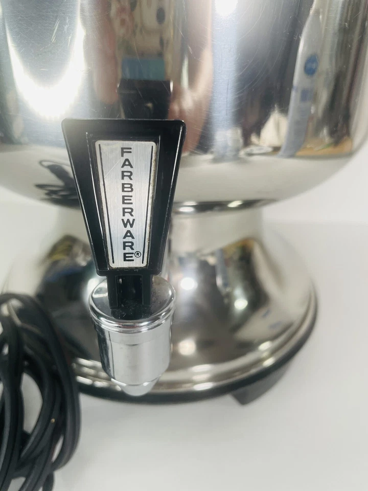 Farberware 12-55 tazas café eléctrico acero inoxidable percolador urna 155A excelente Foto 3 de 4