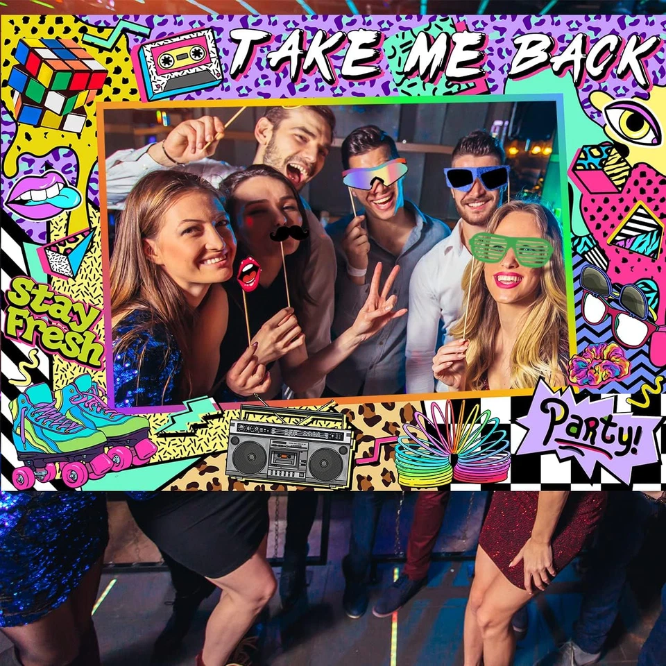 80S 90S Themed Party Decorations for Adults, 1990S Throwback Party Photo Booth P - Image 4 of 4