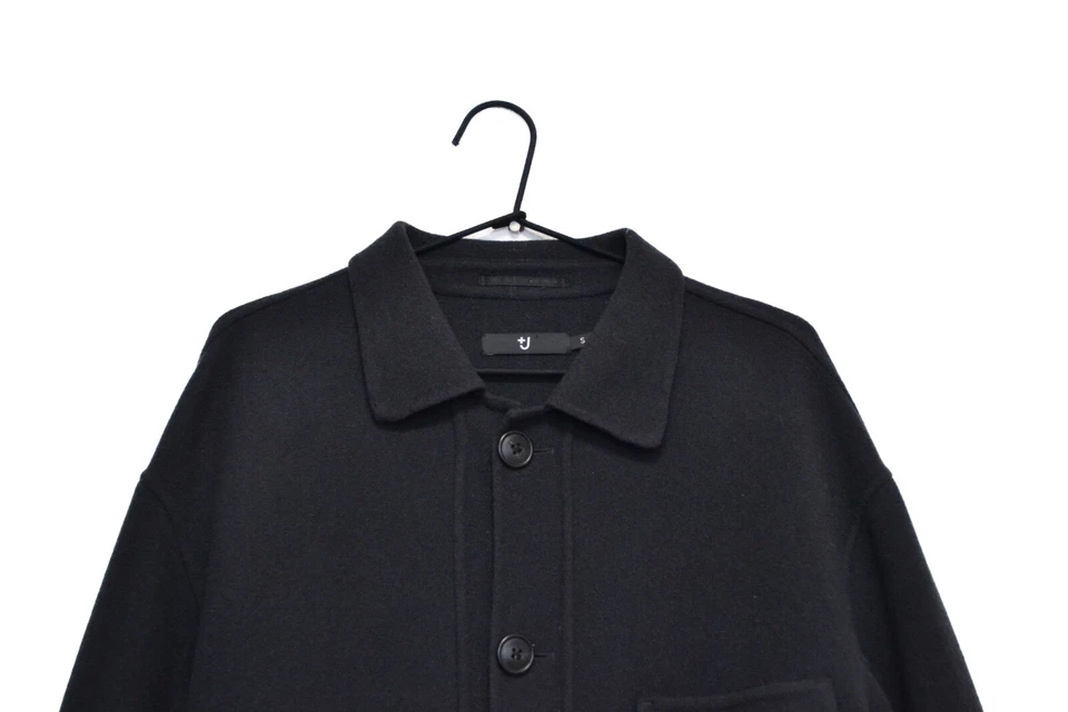 +J Jil Sander x Uniqlo Wool Polyamide Men’s Black Jacket Coat Size S - Image 2 of 4