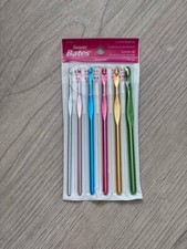 Susan Bates Silvalume Crochet Hook Set 6 Sizes 12196  3.75  6.5 mm  NEW