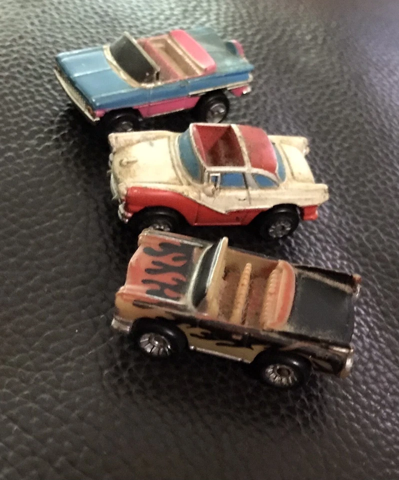 Micro Machines Vintage x3 Convertible Blue White Black Corvette Cars - Image 3 of 4