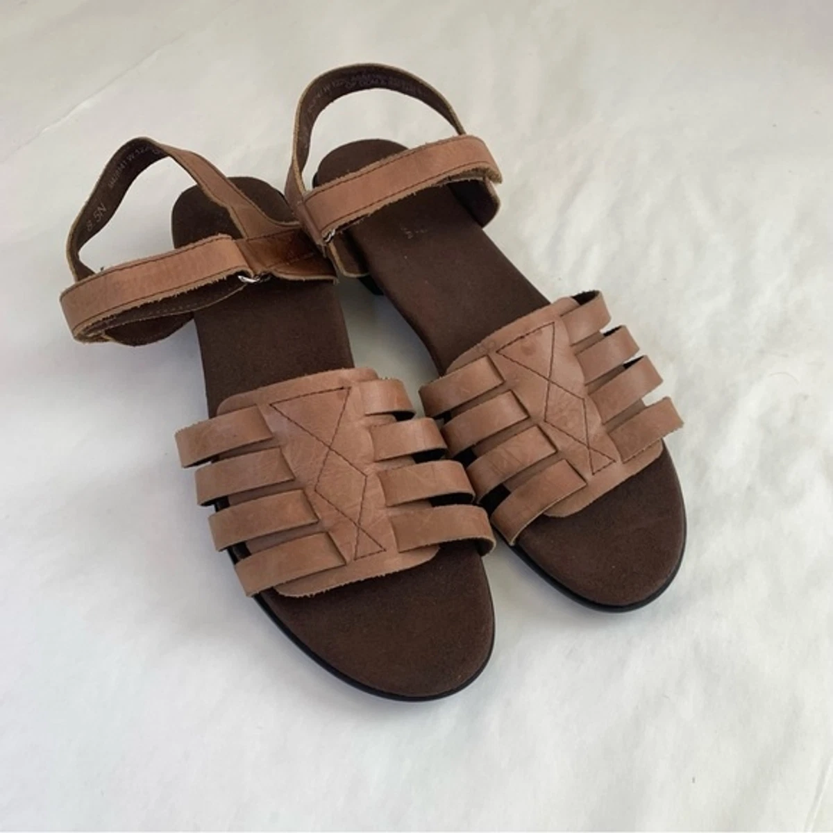 Munro Womens Haven Brown Ankle Strap Sandals Size 8 5 eBay