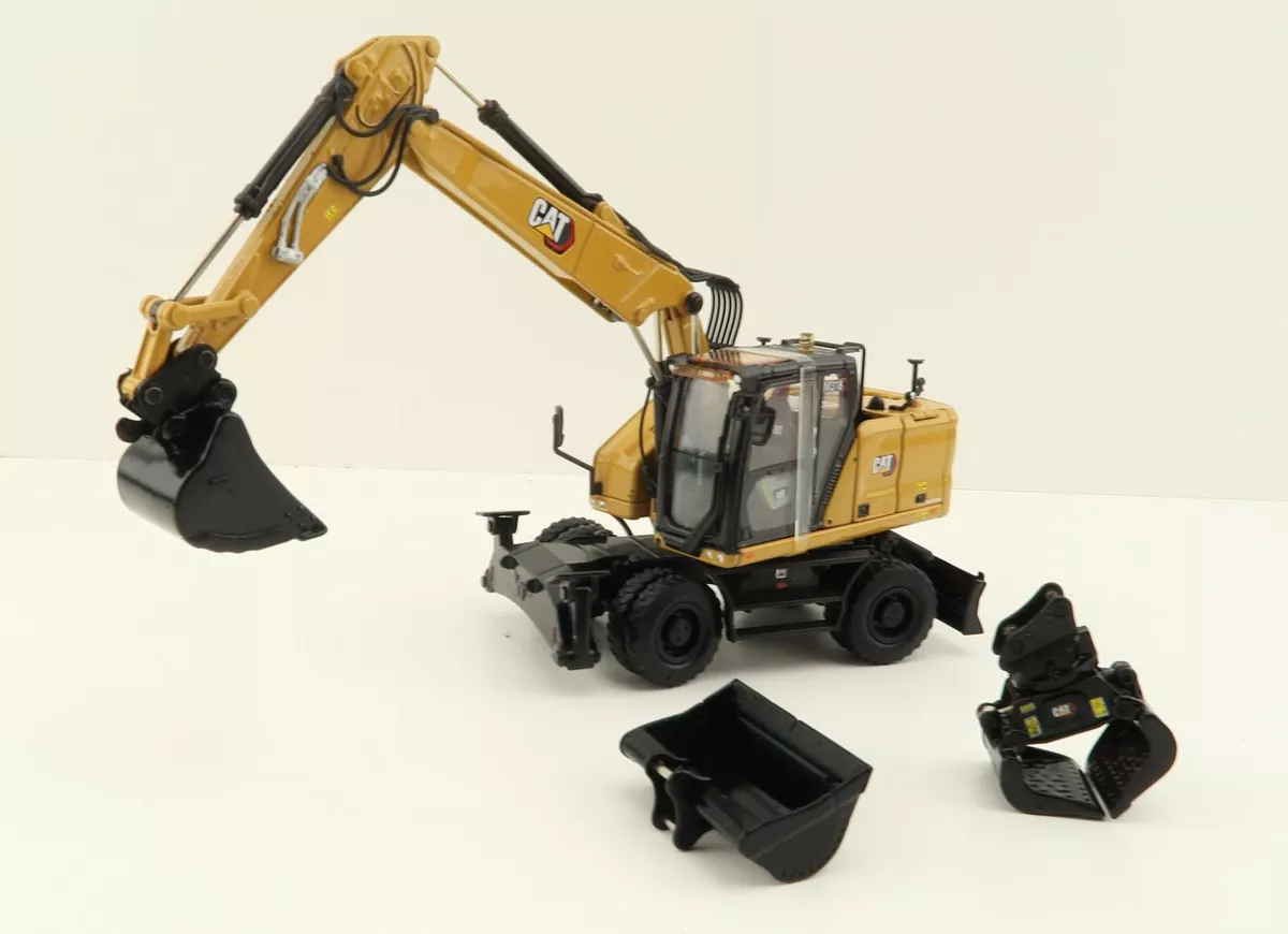 Diecast Masters 85956 Caterpillar CAT M318 Wheeled Excavator Attachments 1 50