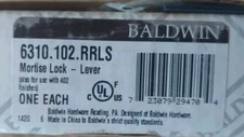 Baldwin Mortise Lock LH 6310 102 RRLS Commercial Storeroom Brass 2 available