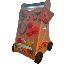 B. toys Wooden Activity Walker - Little Learning Steps Ages 1 New 