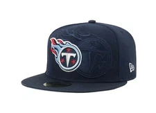 New Era 59Fifty Men Women Hat Team Tennessee Titans Comet Navy Blue Fitted Cap