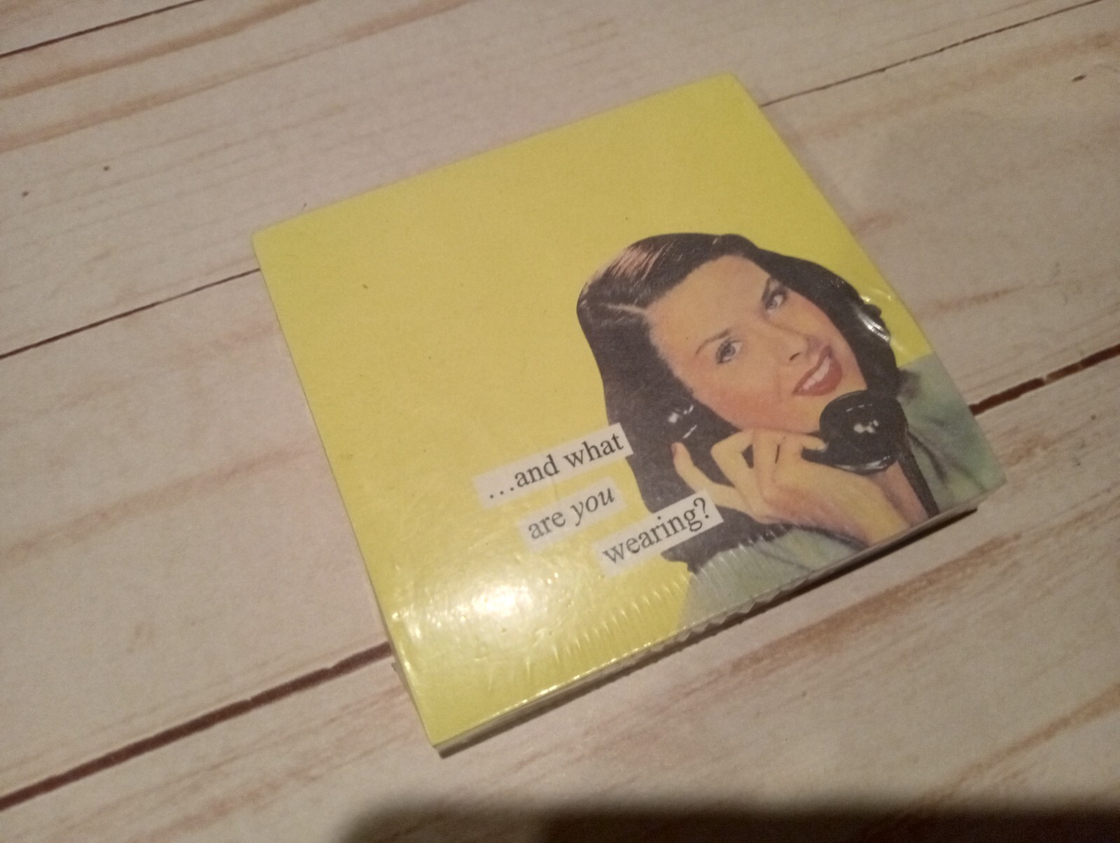 Anne Taintor 3x3 Funny Sticky Notes Notepad What Are You Wearing-image