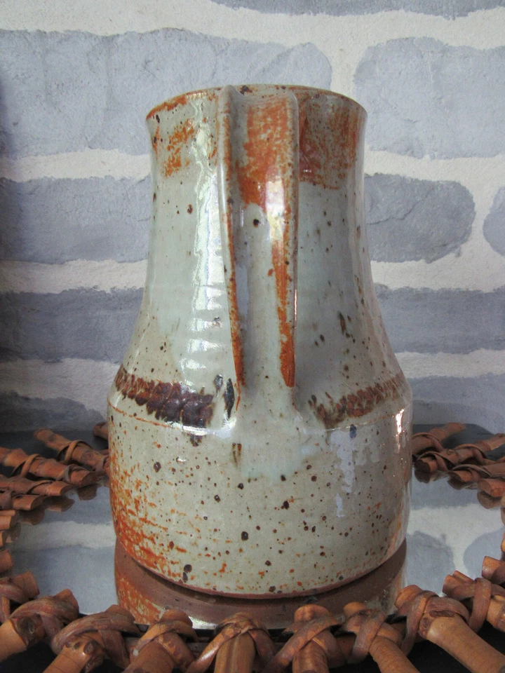 AN 50/60 - Gros Pichet Broc Cruche en Grès émaillé - Signature Alpha JOUVE ? - Photo 3/4