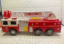 21” Tonka Fire Rescue Truck #328 Toy "Lights & Sounds NOT WORKING”  Ladder Huge