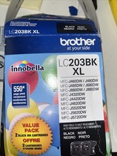 Brother LC203BK XL (2PKS) Innobella Black Ink Cartridge  2 Pack New EXP 03/27