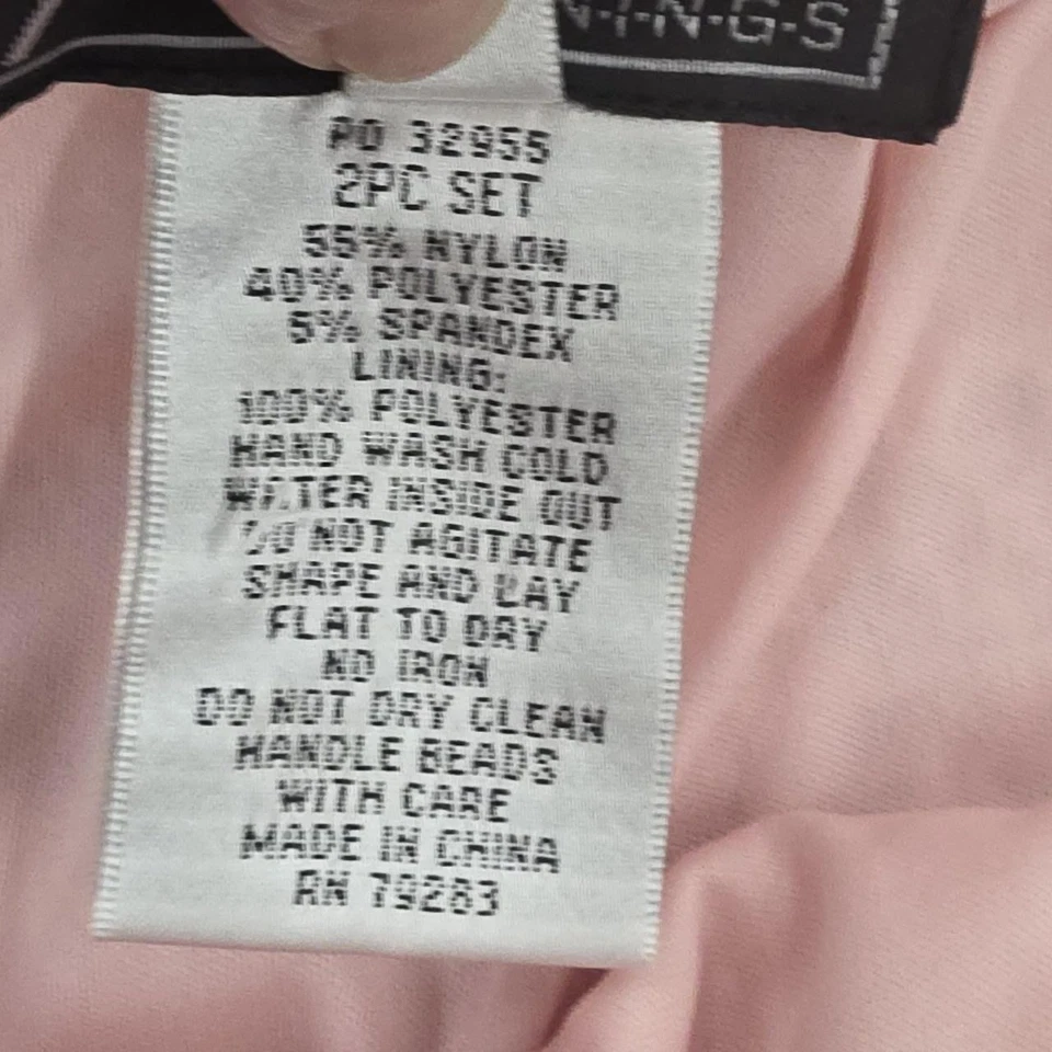 Camiseta sin mangas vintage Alex Evenings para mujer XL hada caprichosa encaje babydoll coqueta Foto 4 de 4