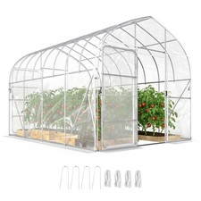 Outsunny Serre de jardin tunnel 296 x 391 x 267 cm Transparent