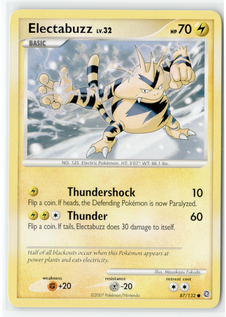 Electabuzz 87/132 Common Secret Wonders Pokemon Near Mint
