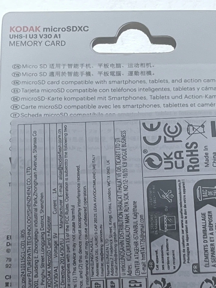 Micro SD Card 64gb Kodak Ultra 4K Full HD ideal for smart home security cameras  - Image 3 of 3