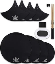Drum Mute Pads, Drum Silencer Pads Set 12 Pieces with Drum Dampening Pads and...
