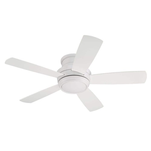 CRAFTMADE Tempo Hugger 44 in. Indoor Flushmount White Finish Ceiling Fan with - Picture 2 of 12