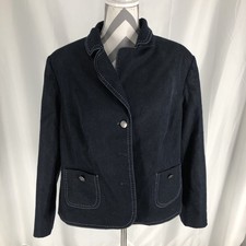 Sag Harbor Women  s Size 18W Navy Suit Jacket Blazer
