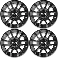 ENEKERP Golf Cart 8in Wheel Covers Hub Caps Set of 4 for Club Car EZGO Yamaha