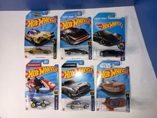 Lot of 6 Hot Wheels Various Screen Time / Movie TV KITT 007 Mario FREE SHIPPING