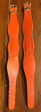 VTG New Genuine Leather Cuff Watch Band RED Bund See Pics Lot Of 2 Watch Bands