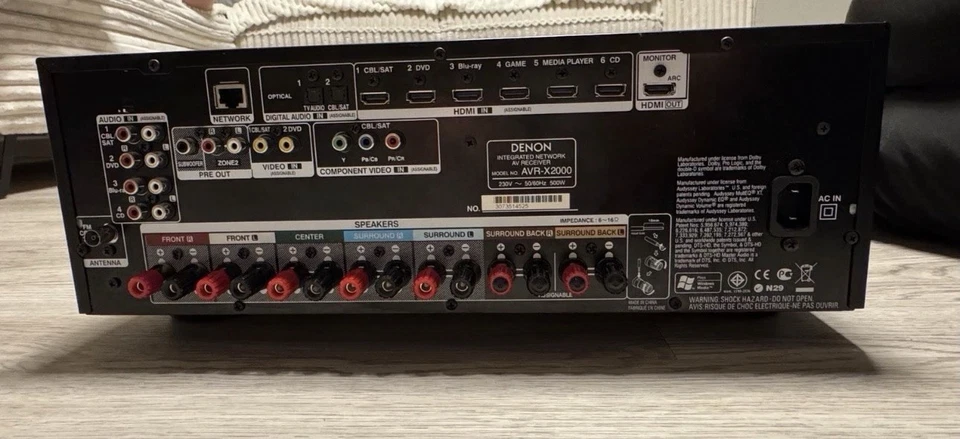 Denon AVR-X2000 AV-Receiver | 7.1 | Top-Zustand | mit Zubehör - Bild 2 von 4