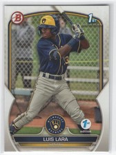 2023 Bowman 1st Edition Luis Lara Milwaukee Brewers #BPPF-100