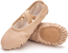 Ballet Shoes for Girls/Toddlers/Kids/Women, Leather Yoga Shoes/Ballet Slippers f