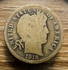 1915-P Barber Dime - Actual Coin Shown - Free Shipping & Tracking INV#516