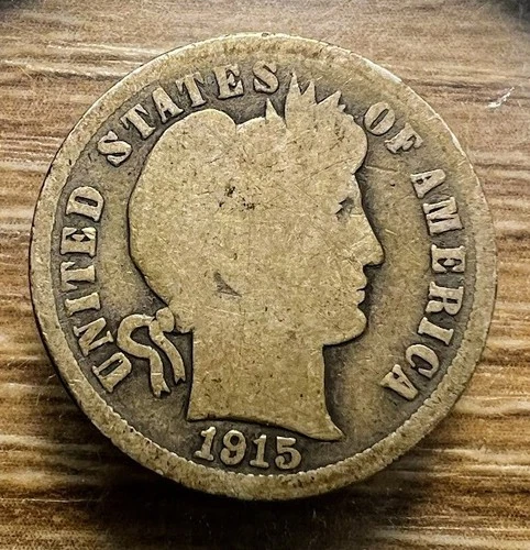 1915-P Barber Dime - Actual Coin Shown - Free Shipping & Tracking INV#516