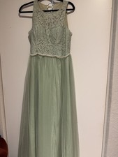 AZAZIE Dress Women’s Size L Dusty Sage Green Chiffon Lase