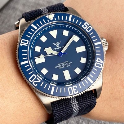 Tandorio 42mm Titanium 20ATM Sapphire Japan NH35 PT5000 Automatic Men Watch Lume