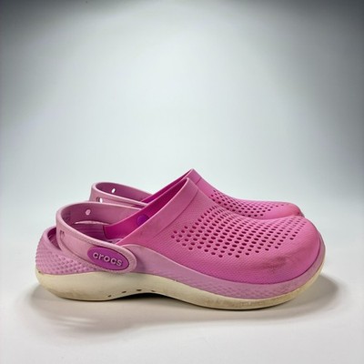 Crocs LiteRide 360 Clog Pink Lightweight Slip-On Comfort 207021 Youth Size 4