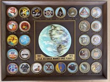Vintage Historic NASA Space Program 1961- 1972 Manned Flight Badges Display