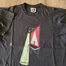 Vintage 90s Airwalk Skate Billboard Lamppost Tshirt Fits XL Black