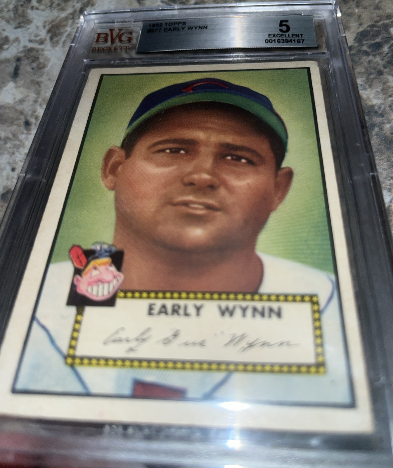 1952 TOPPS #277 EARLY WYNN indians BVG 5