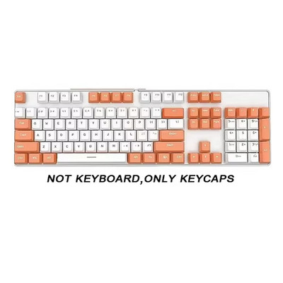 104Pcs ABS Universal Mechanical Keyboard Keycaps Ergonomic Blank Keycaps for Che
